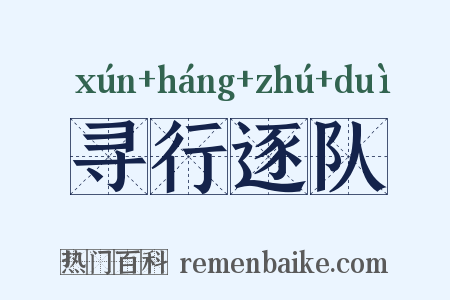寻行逐队是什么意思的图片